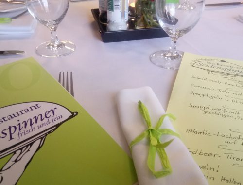 Bio Restaurant Seidenspinner im Lindenhofsgarten in Oldenburg Menükarte