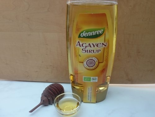Bio Agavensirup aus biologischem anbau von dennree Gefäß mit Honus dekorativ