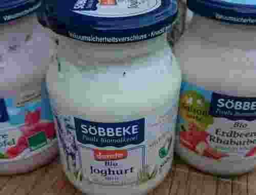 Bio Joghurt mild mit 3,8 % Fett von Söbbeke 3 Gläser Söbbeke Joghurt