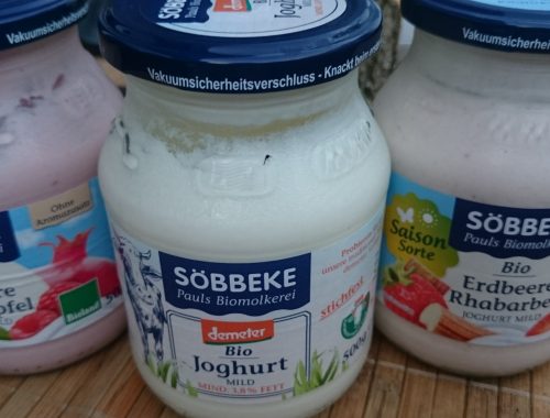 Bio Joghurt mild mit 3,8 % Fett von Söbbeke 3 Gläser Söbbeke Joghurt