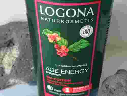 Shampoo Age Energy Bio Coffein Haarpflege vegan von Logona Naturkosmetik Grüne Shampooflasche Age Energy von Logona
