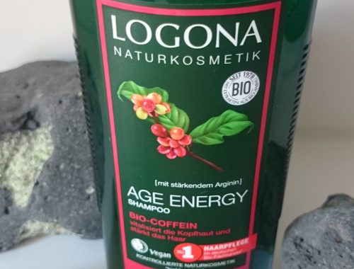 Shampoo Age Energy Bio Coffein Haarpflege vegan von Logona Naturkosmetik Grüne Shampooflasche Age Energy von Logona
