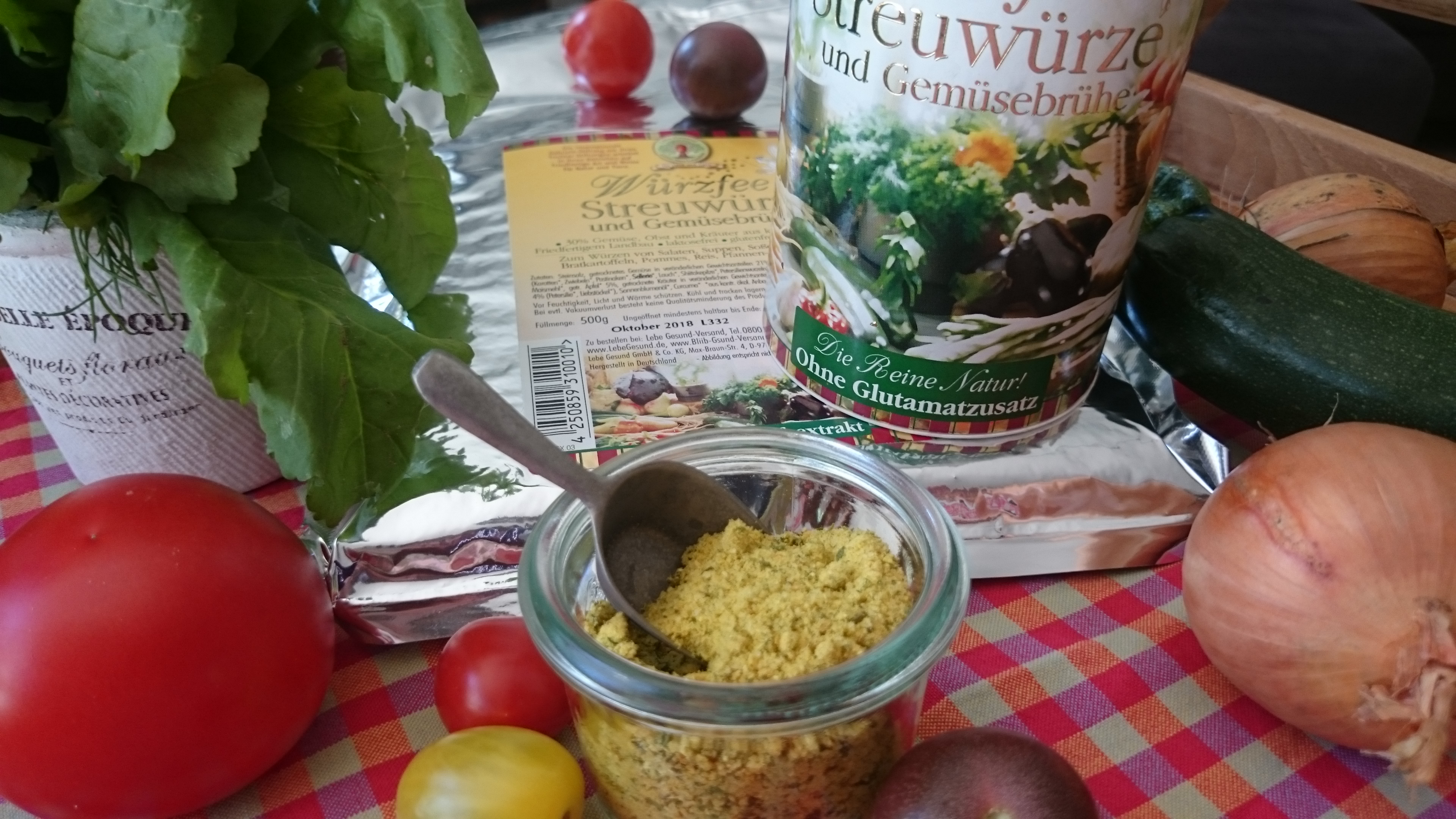 Streuwürze und Gemüsebrühe