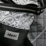 Vegane, handgefertigte Taschen aus der Manufaktur Ewert in Oldenburg idea4tex Tasche in grau mit Muster (2)