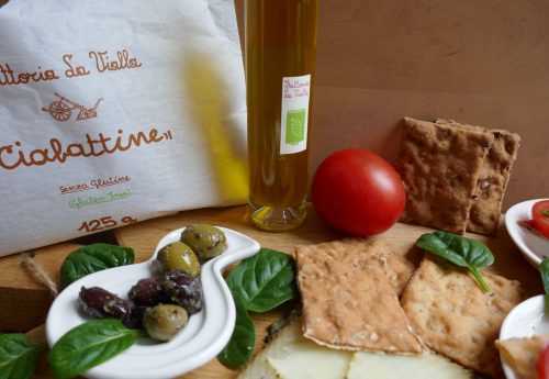 Glutenfreie Ciabattine, Knusprige Cracker von der Fattoria La Vialla--ballaststoffreiche und glutenfreie Ciabattine