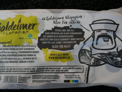Goldeimer Klopapier für Groß und Klein, 100% Recycling, Inspired by Viva con Aqua--hippe Verpackung